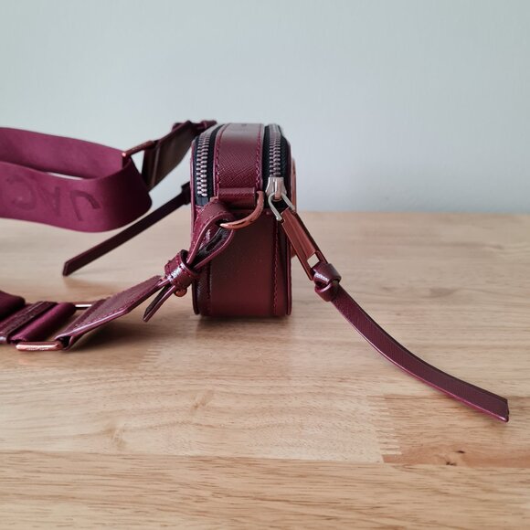 Marc Jacobs Snapshot DTM Crossbody Wine Burgundy Red Leather Camera Bag Oxblood - Picture 7 of 12